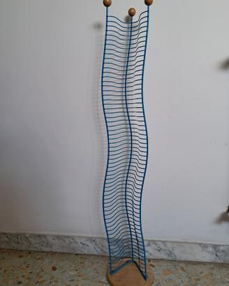 PORTA CD BLU IN ACCIAIO.