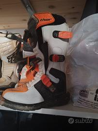 Scarponi motocross Thor bianco/arancio misura 34