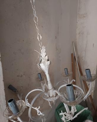 lampadario  shabby chic 