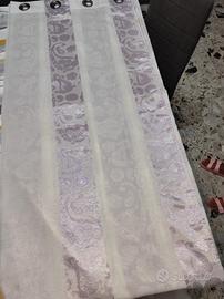 2 teli di Tende bianche e  lilla