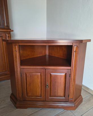 Mobiletto angolare in legno