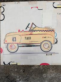Quadro collage “taxi Vintage”