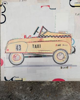 Quadro collage “taxi Vintage”