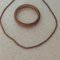 collana e bracciale in legno 
