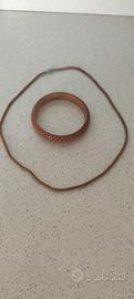 collana e bracciale in legno 
