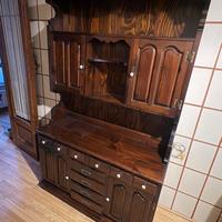 Credenza piattaia il legno stile old america