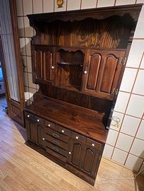 Credenza piattaia il legno stile old america