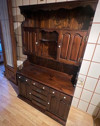 Credenza piattaia il legno stile old america