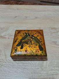 Scatola vintage Kashmir dipinta a mano