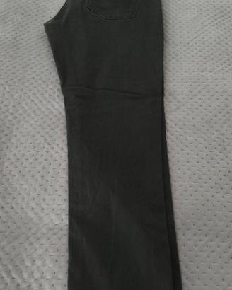 pantalone verde petrolio slim fit uniqlo taglia M