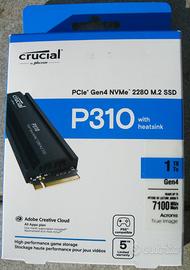 SSD 1TB CRUCIAL P310 con dissipatore x PS5 NUOVO