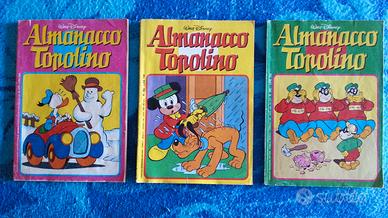 ALMANACCO TOPOLINO anni '80 (3 volumetti)
