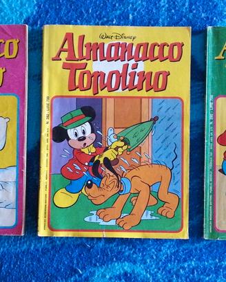 ALMANACCO TOPOLINO anni '80 (3 volumetti)