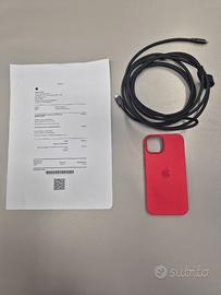 Custodia iPhone come nuova e cavo di ricarica USB