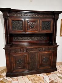 Credenza Neorinascimentale Noce massello-primi’900