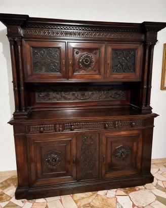 Credenza Neorinascimentale Noce massello-primi’900