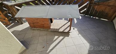 Casetta per cani per esterni in legno