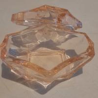 Porta Cipria in Vetro Rosa