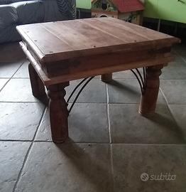 Tavolino da fumo etnico in legno