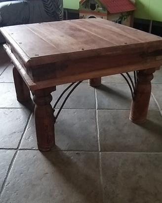 Tavolino da fumo etnico in legno