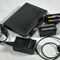 Monitor Lilliput 7" HDMI + batterie NP-F e altro