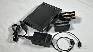 Monitor Lilliput 7" HDMI + batterie NP-F e altro