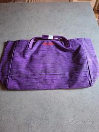 Borsa in tessuto Kenzo Parfumes viola e nera donna