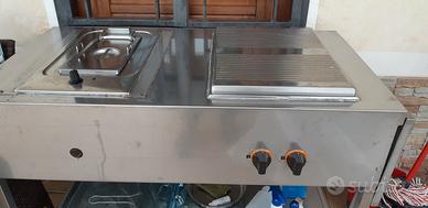 Piano cottura in acciaio da esterno
