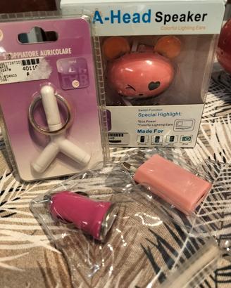 mini "A-Head"speaker con accessori NUOVO