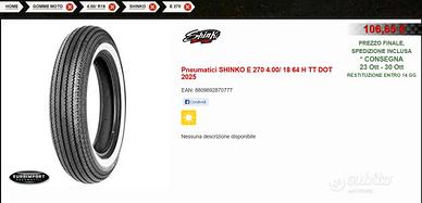Pneumatici moto Shinko 4.00-18