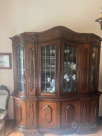 Credenza vetrina in legno massello