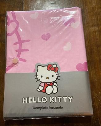 COMPLETO LENZUOLO MATRIMONIALE HELLO KITTY