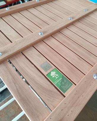 Pedana doccia in legno massello 80cmx60cm