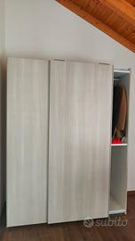 armadio ante scorrevoli , vero legno 