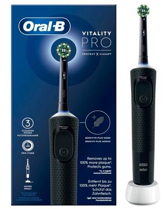Spazzolino Elettrico Vitality Pro, Nero, 1 Testina