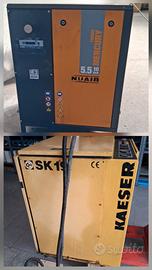 Compressori a vite usati Kaeser e Nuair