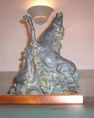 Scultura in bronzo a cera persa di Aligi Sassu