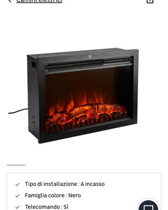 Caminetto elettrico EQUATION Foot 3 nero

