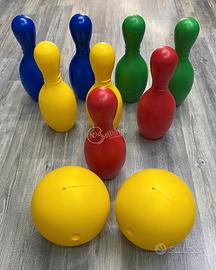 Gioco bowling da spiaggia set birilli 30 cm