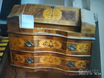 ribaltina, secretaire intarsiata