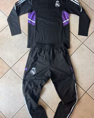 Tuta Real Madrid x Adidas nera/viola