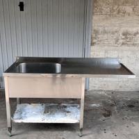 Lavello lavandino professionale acciaio 160x60x88