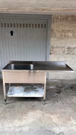 Lavello lavandino professionale acciaio 160x60x88