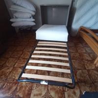 Letto singolo a scomparsa verticale cassettiera