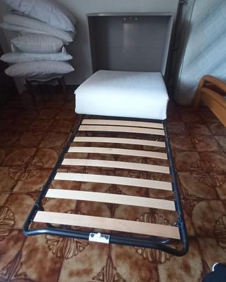 Letto singolo a scomparsa verticale cassettiera