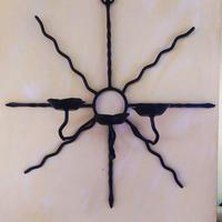 Porta candele in ferro battuto