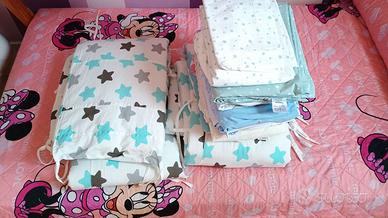 4 set per lettino 60x120 e paracolpi