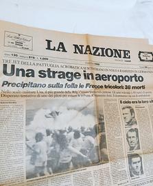 incidente RAMSTEIN prima pagina d'epoca originale