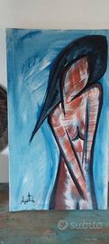 dipinto a mano 70x74x5 metafisica