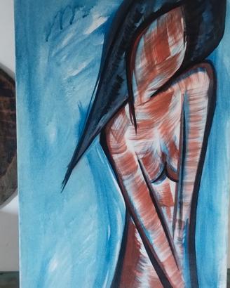 dipinto a mano 70x74x5 metafisica